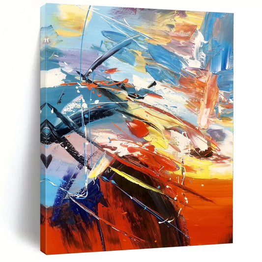 Immense Hand-Painted Abstract Art for Home Gym Equipment and Mirror Walls