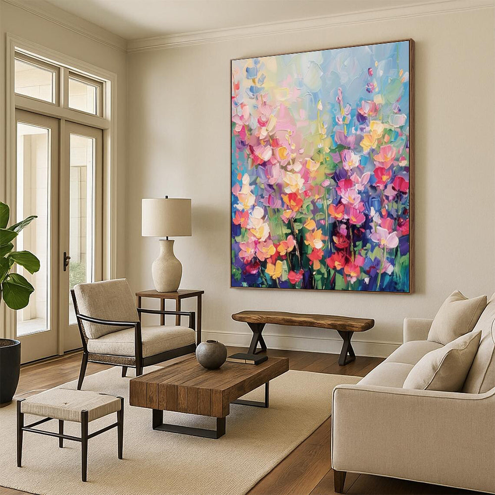 Giant Abstract Painting for Master Bedroom Bedhead Wall