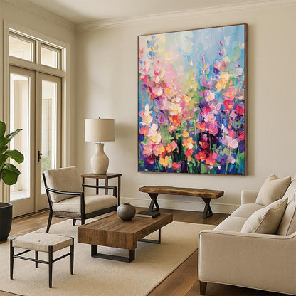 Giant Abstract Painting for Master Bedroom Bedhead Wall