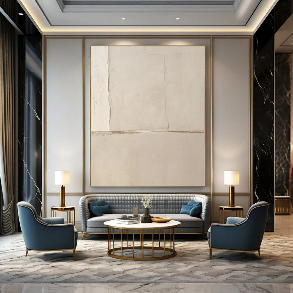 Hand-Painted Bespoke Abstract Mural for Office Cubicle Dividers