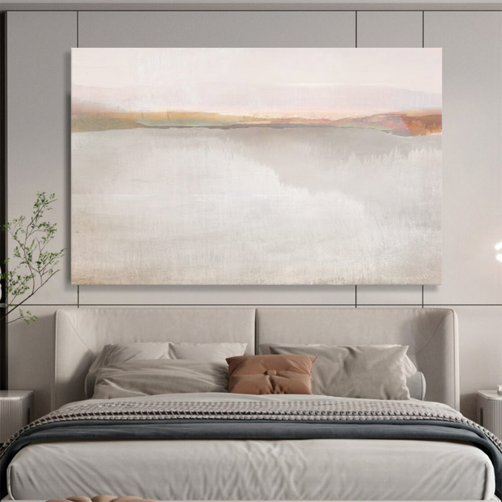 Subtle Horizon Abstract - Elegant Bedroom Wall Art DLZ120