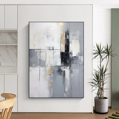 Textured Horizons: Grand Custom Abstract Work for Entryway and Hotel DTP138