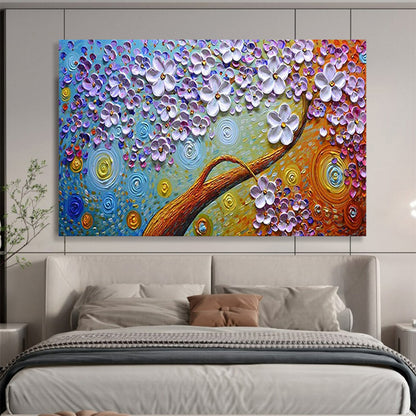 3D Flower Tree with Swirls - Whimsical Living Room or Nursery Decor DLZ217