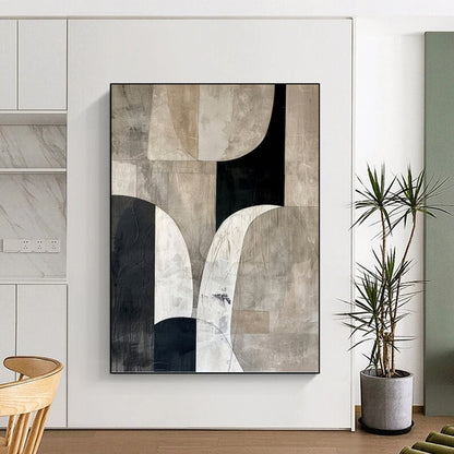 Refined Hand - Painted Textured Abstract for Hotel & Dining Room DKH1320
