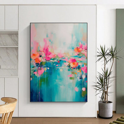 Hand - Crafted Custom Textured Abstract Painting for Living Room & Dining Room DKH0993