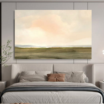 Soft Pastel Landscape - Large Serene Living Room Art DLZ121