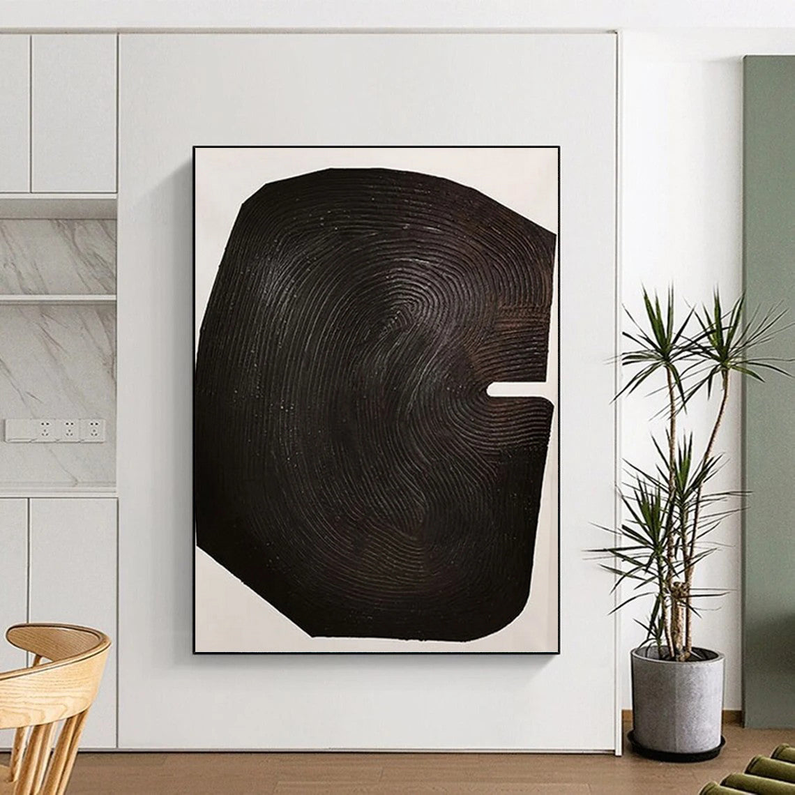 Colossal Custom - Painted Textured Canvas Abstract for Hotel Suite & Living Room DKH1052