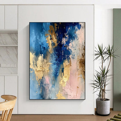 Colossal - Sized Hand - Painted Custom Abstract Gem for Entryway and Living Room DTP072