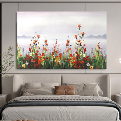 Wildflower Meadow by the Lake - Whimsical Living Room or Bedroom Decor DLZ189
