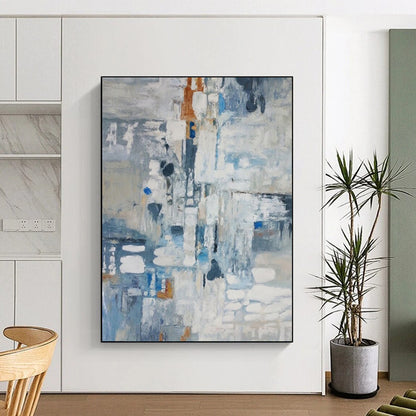 Super - Sized - Format Hand - Painted Textured Custom Abstract Painting for Bedroom and Hallway DTP028