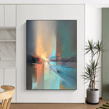 Gorgeous Hand - Painted Textured Canvas Abstract for Bar & Hotel Suite DKH1066