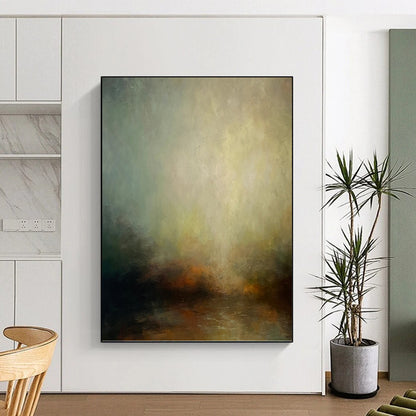 Palace - Scaled Vertical Hand - Painted Custom Abstract Narrative (with Exquisite Textures), for Bedroom and Bar DKH1535