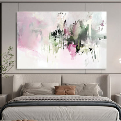 “Soft Colorful Abstract Drips” - Soft Palette, Abstract Drip Shapes Painting On Canvas HB0865