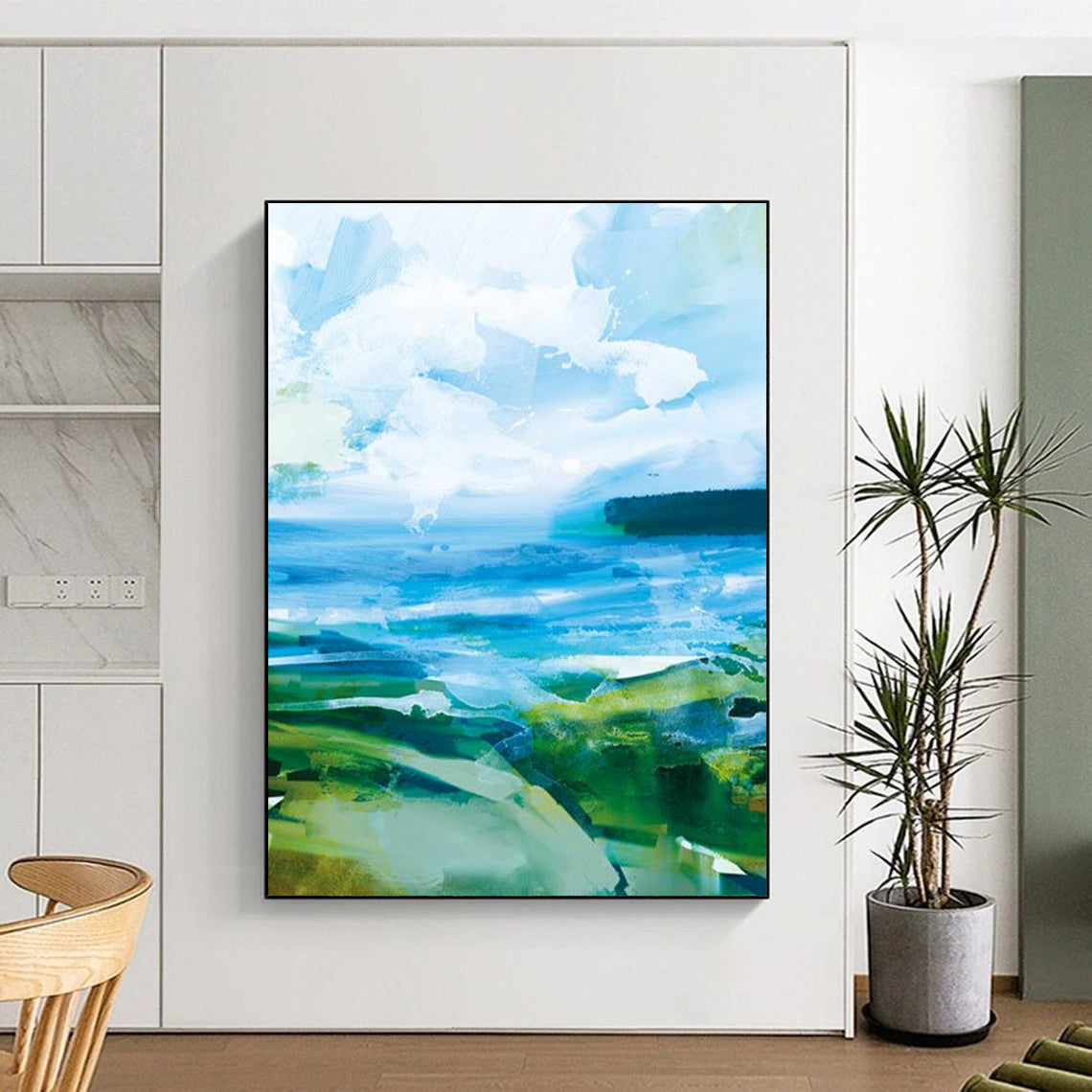 Large Custom Hand-Painted Abstract Paintings: Textures for Creativity DTP183
