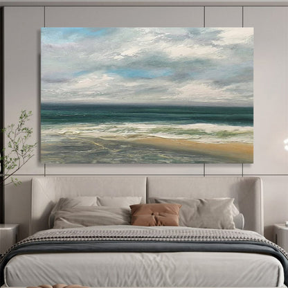 Serene Coastal Beach Scene - Relaxing Living Room Art DLZ021