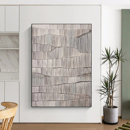 Colossal Hand - Painted Custom Textured Abstract Canvas for Dining Room & Bar DKH1034