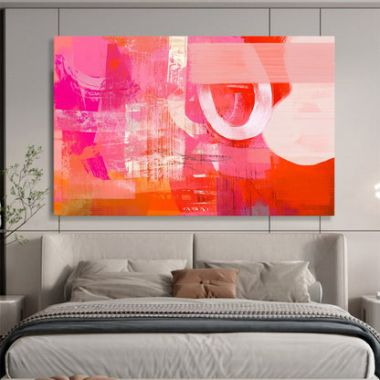 “Vibrant Pink - Orange Abstract” - Expressive Abstract Painting HB0532
