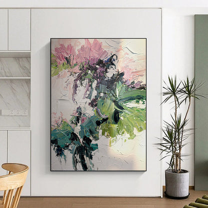 Large Custom Abstract Artworks: Hand-Painted Textures for Living Room & Hallway DTP271