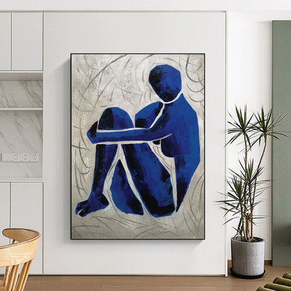 Elevated - Reach Vertical Hand - Painted Custom Abstract Overture (with Intricate Textures) for Hallway and Entryway DKH1569