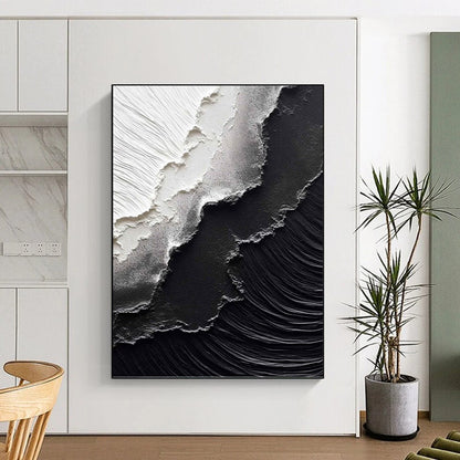 Mega - Sized Hand - Painted Textured Custom Abstract Artwork, for Bedroom and Entryway DKH1475