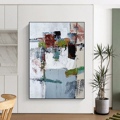 Monumental - Scale Hand - Painted Custom Abstract Work for Hallway and Hotel DTP042