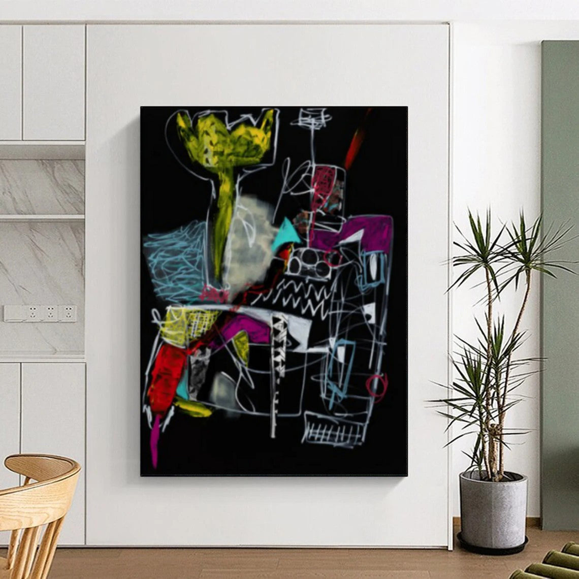 Large Custom Abstract Paintings: Textured Beauty for Office & Bar DTP294
