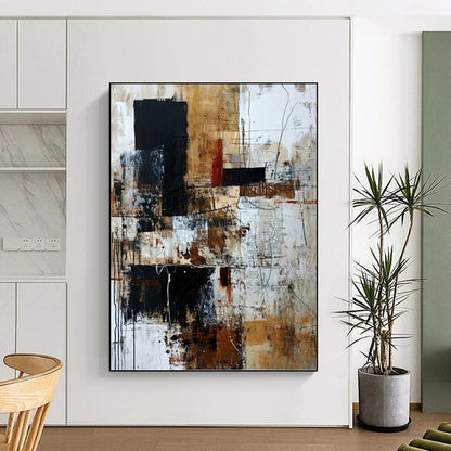 Inspiring Hand - Painted Textured Abstract for Office & Living Room DKH1330