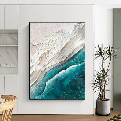 Stunning Hand - Painted Textured Abstract Painting on Canvas for Living Room & Hotel DKH1394
