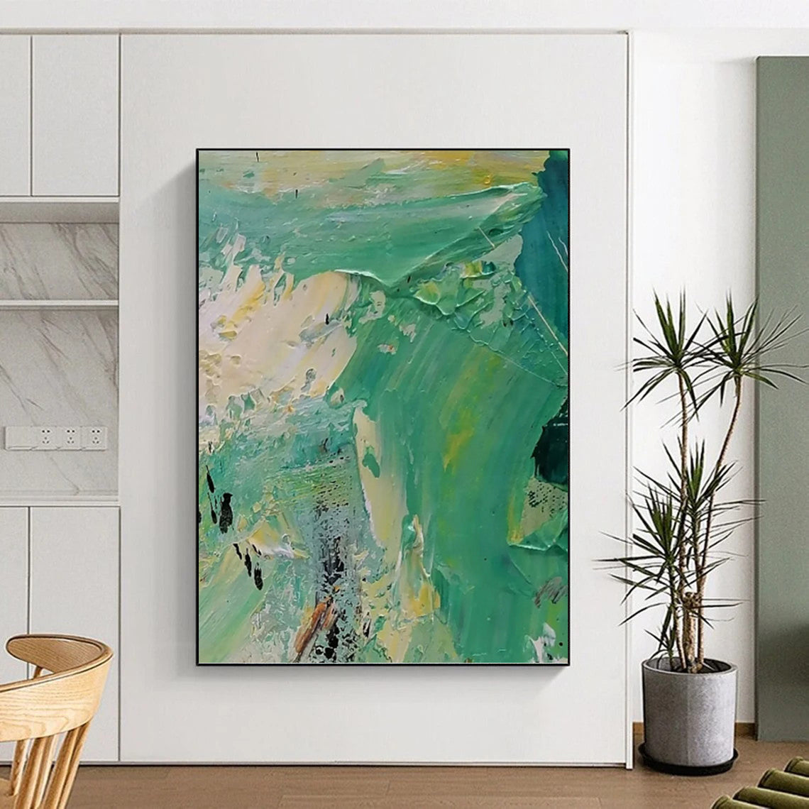 Ethereal Hand - Painted Textured Abstract for Bedroom & Dining Room DKH1270