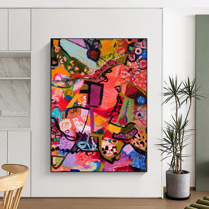 Handmade Big-Scale Abstract Art: Textured Details for Hotel & Entryway DTP295
