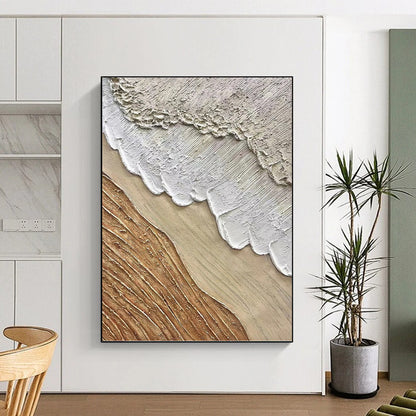 Large - Format Custom - Textured Hand - Painted Abstract Mural for Dining Room & Bar DKH1026