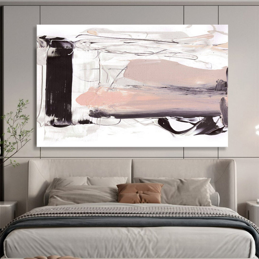 Minimalist Pink - White Abstract: Ideal for Minimalist - Style Spaces DLZ143