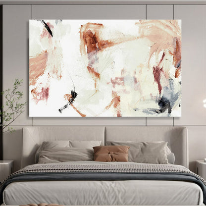 Warm Brown and Light Pink Abstract: Creating a Cozy Artistic Nook DLZ145