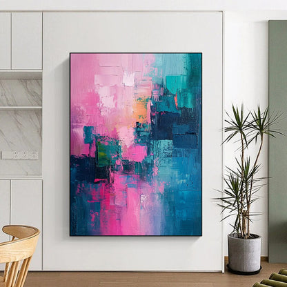 Mammoth - Sized Hand - Painted Textured Custom Abstract Painting for Office and Dining Room DTP061