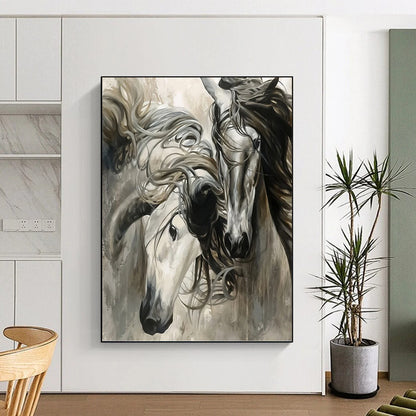 Vertical Hand - Painted Textured Custom Abstract Creation for Bedroom and Office DKH1644