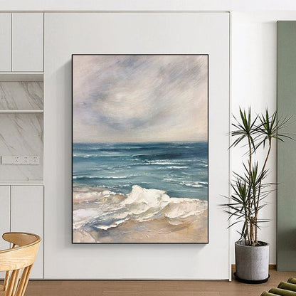 Grand - Sized Hand - Painted Custom Abstract Canvas for Office and Bar DTP048