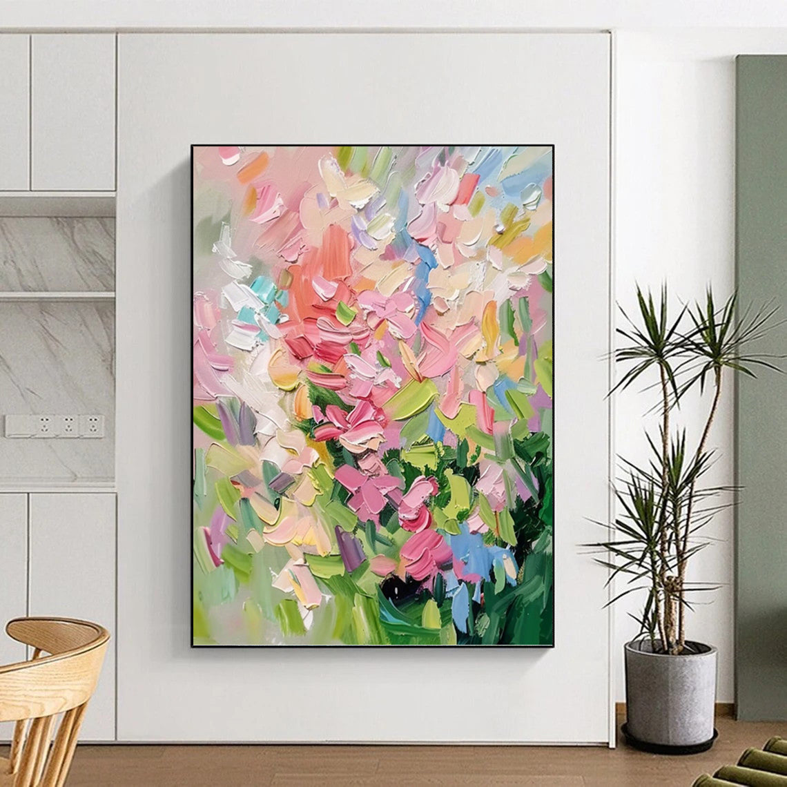 Dynamic Hand - Painted Textured Abstract Painting on Canvas for Living Room & Office DKH1403