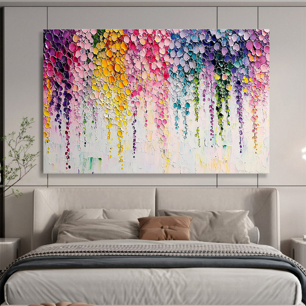 Serene Large Abstract Artwork with Soft Textural Hues for Bedroom & Hallway DKH905