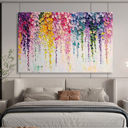 Serene Large Abstract Artwork with Soft Textural Hues for Bedroom & Hallway DKH905