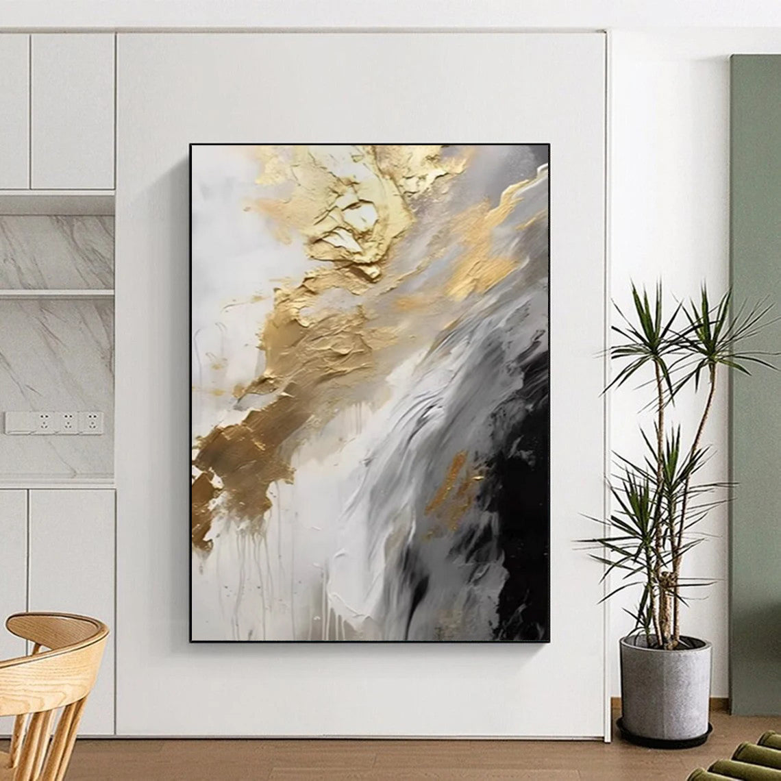 Custom Abstract Art: Big Sizes, Textured Styles for Living Room & Office DTP302