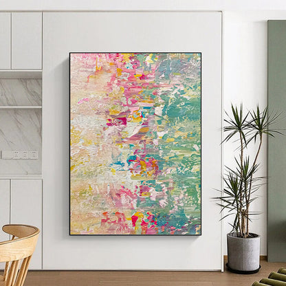 Vertical Hand - Painted Textured Custom Abstract Art for Dining Room and Hallway DKH1683