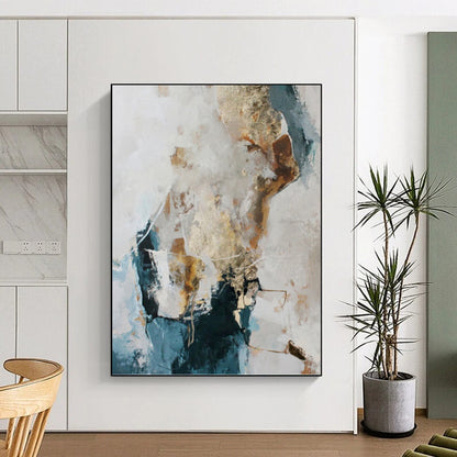 Grand Hand - Crafted Custom Textured Abstract Canvas for Office & Entryway DKH1010