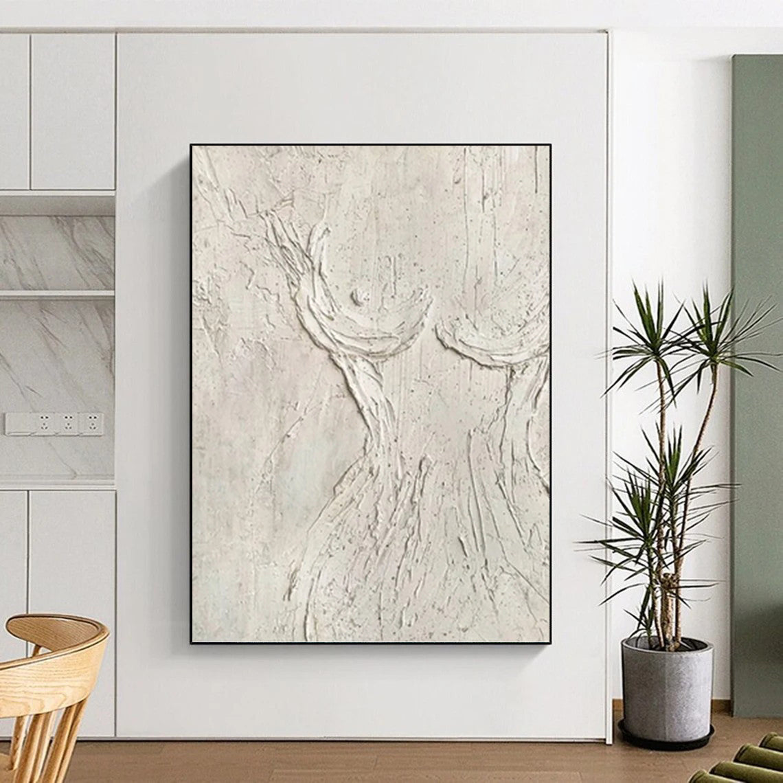Hand - Painted Custom Textured Abstract Wall Art for Office & Living Room DKH0989