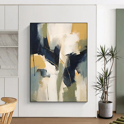 Thunderclouds: Titanic Hand - Painted Custom Abstract Canvas for Entryway and Living Room DTP123