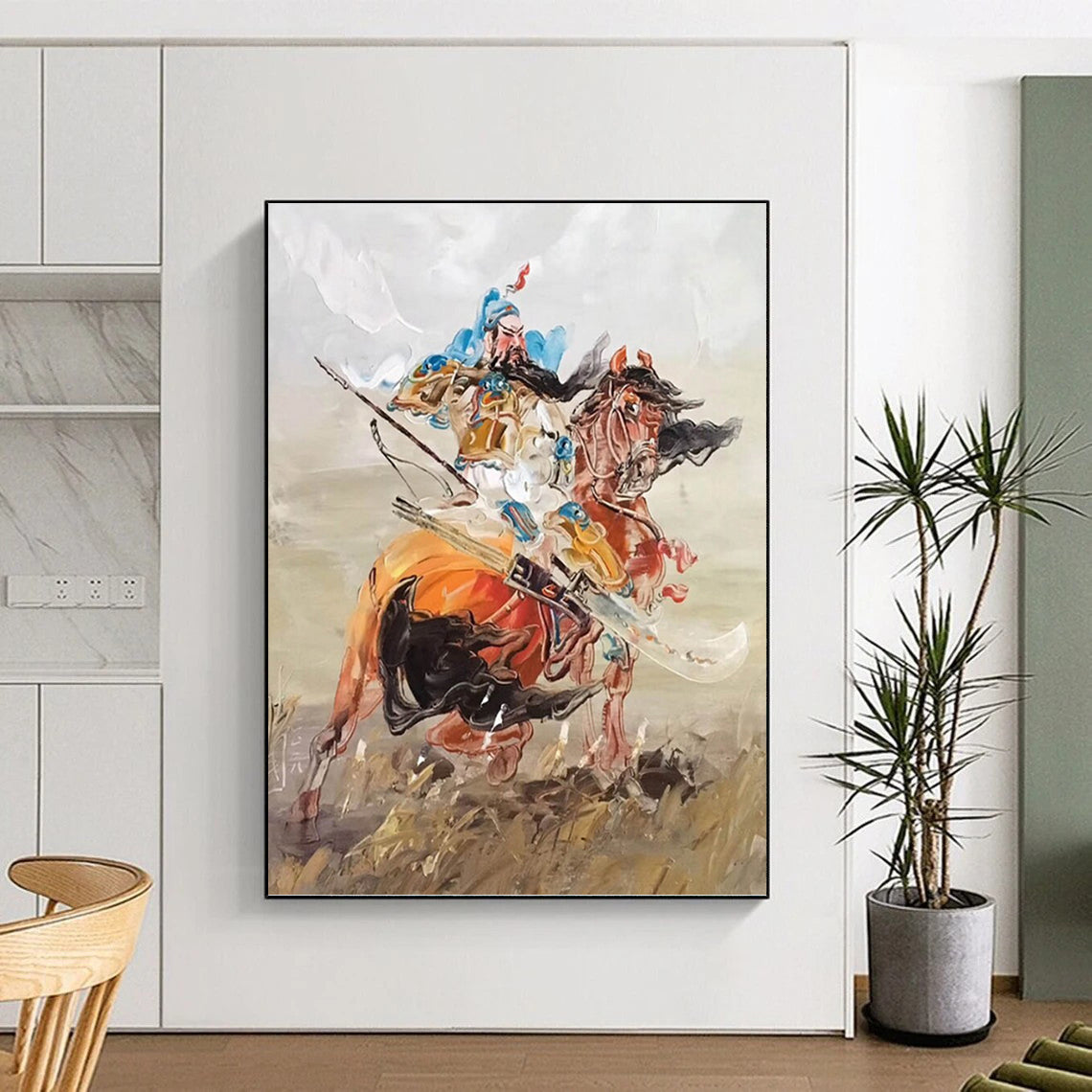 Immense Vertical Hand - Painted Textured Custom Abstract Rhapsody for Office and Hallway DKH1590