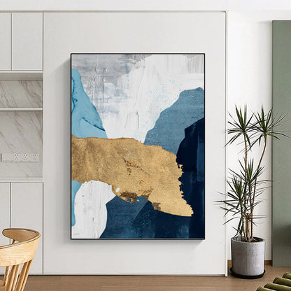 Mammoth - Scaled Vertical Hand - Painted Custom Abstract Canvas (with Three - Dimensional Textures), Beautifying Living Room and Entryway DKH1527