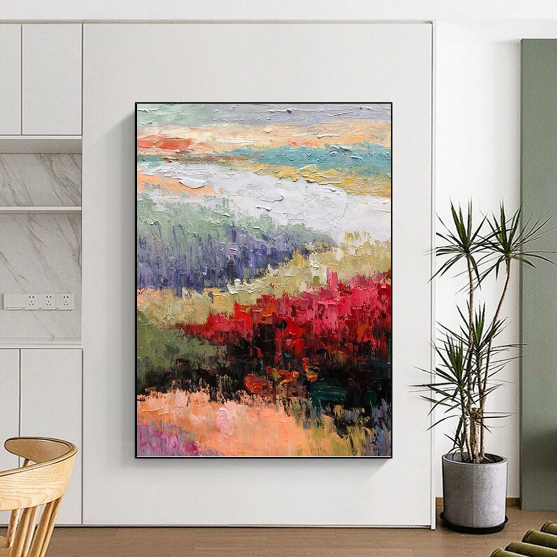 Inspiring Hand - Painted Textured Abstract for Office & Living Room DKH1273