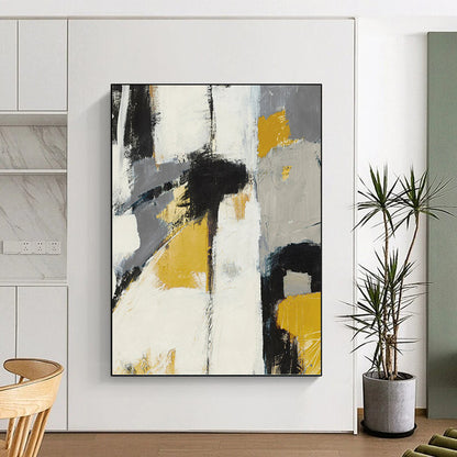 Colossal - Dimensioned Vertical Hand - Painted Custom Abstract Tapestry (with Lush Textures), for Arranging in Dining Room and Hotel Lobby DKH1525