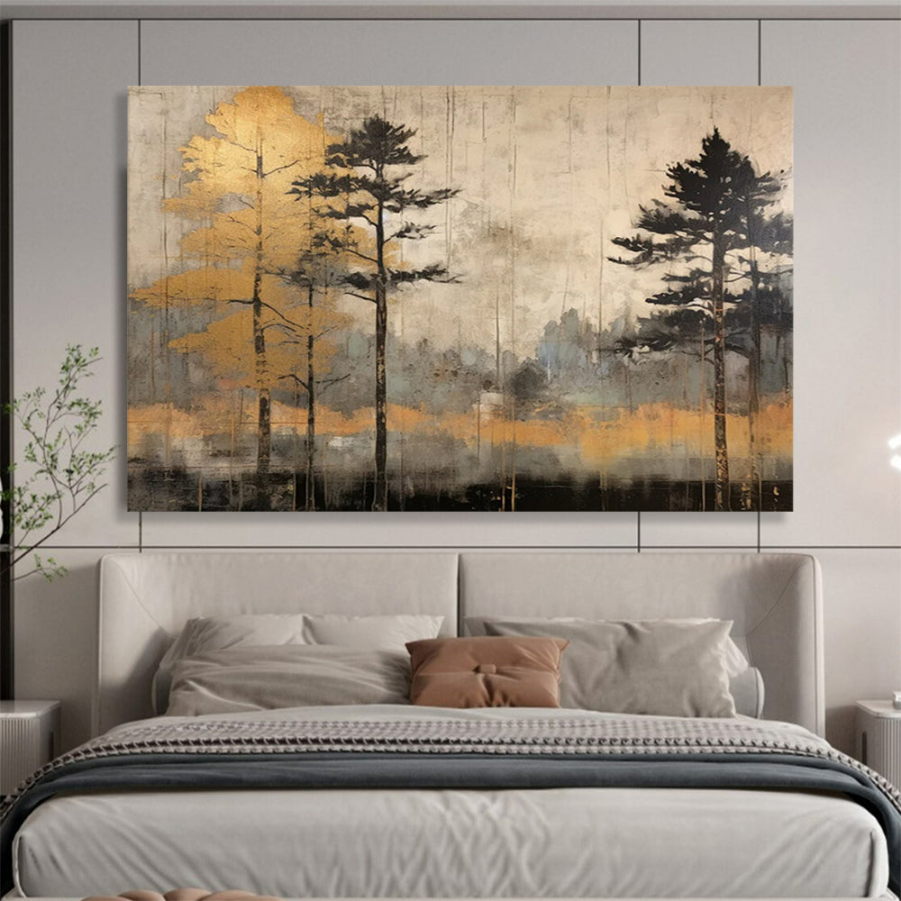 Golden Forest Mist - Rustic Living Room Charm DLZ106