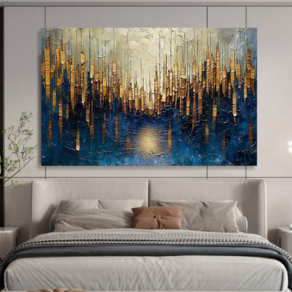 Golden Forest Abstract: A Luxurious Nature - Inspired Masterpiece DLZ157